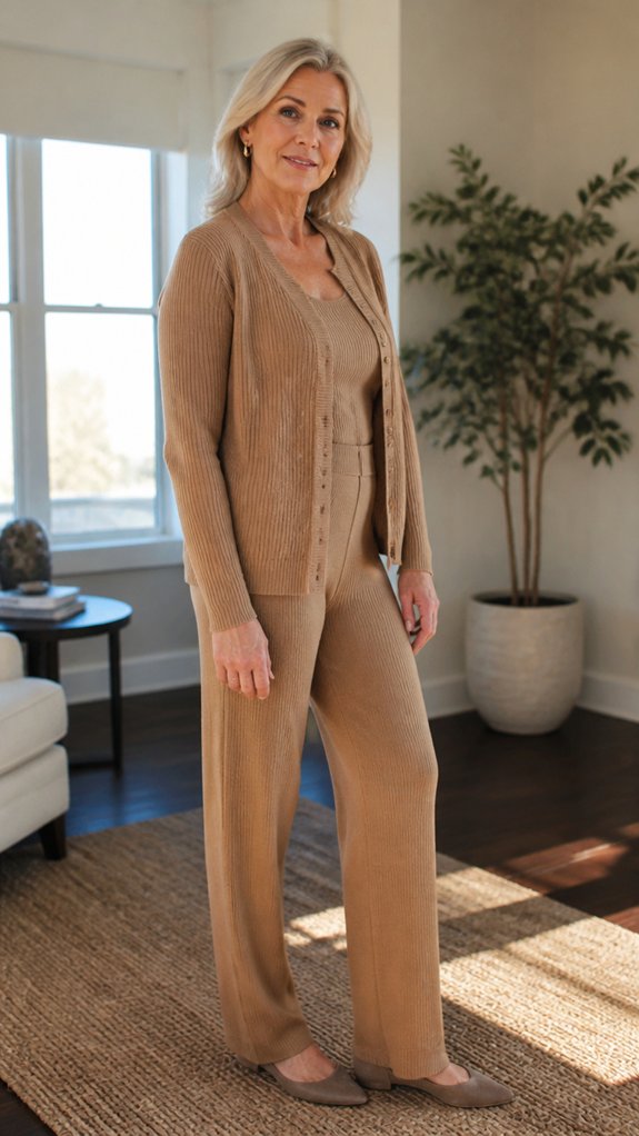 polished relaxed neutral knitwear