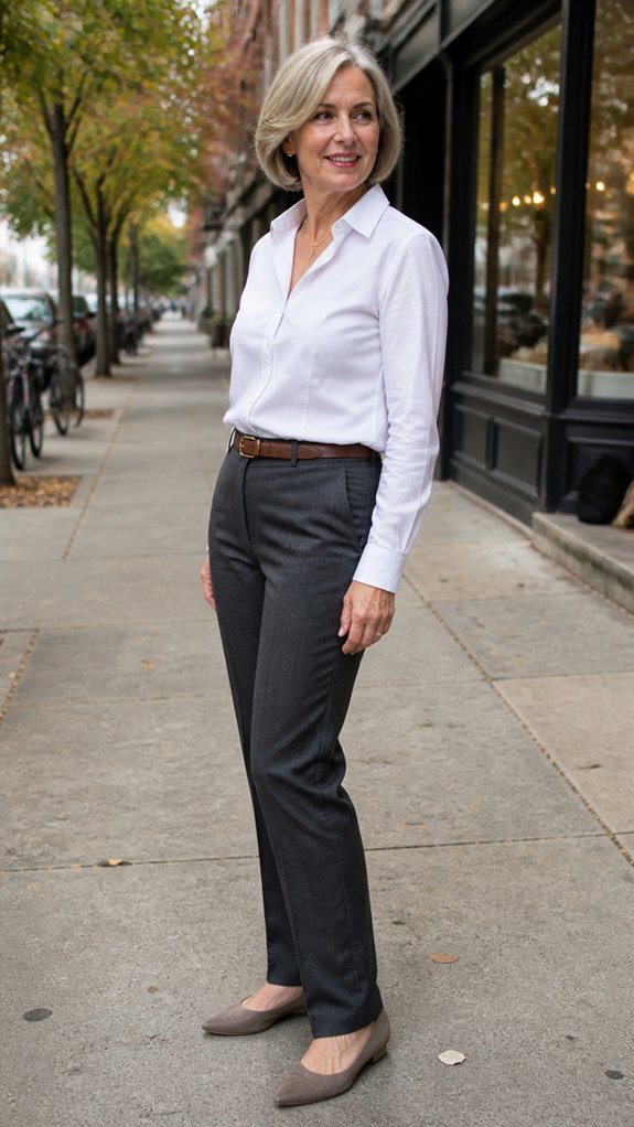 polished tailored trousers ensemble