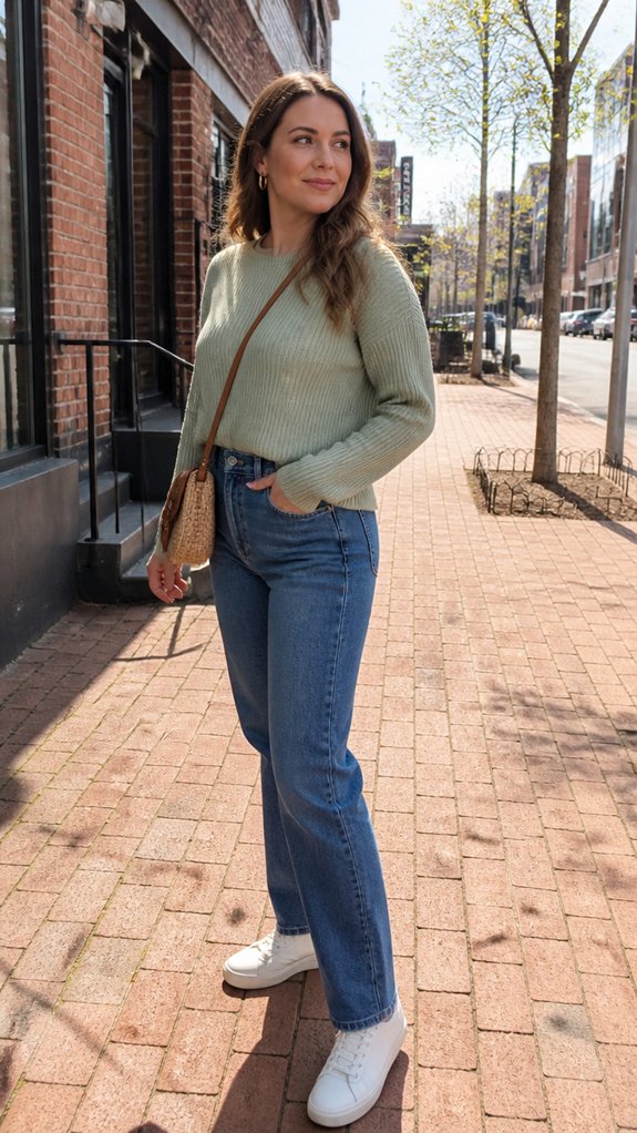 relaxed polished layered brunch look