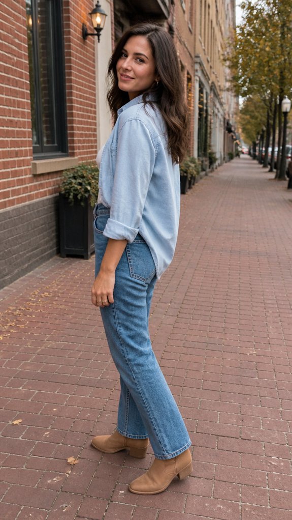 relaxed polished oversized button down