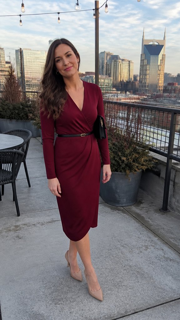 romantic rooftop polished evening attire