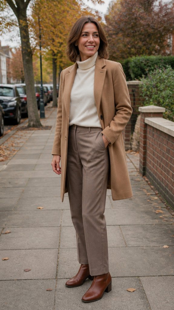 soft neutral layered polished look