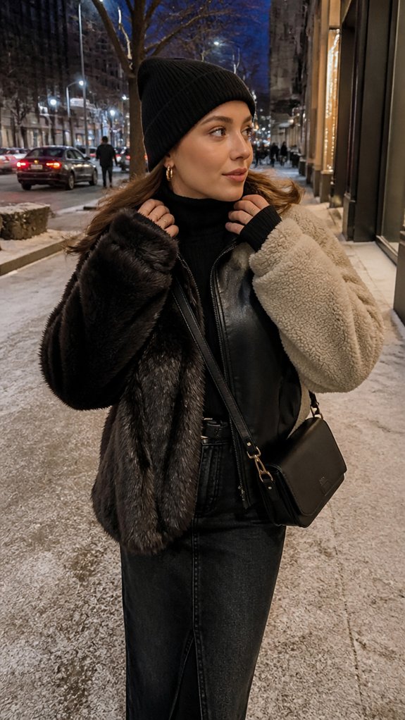 statement outerwear textured conditioned layers