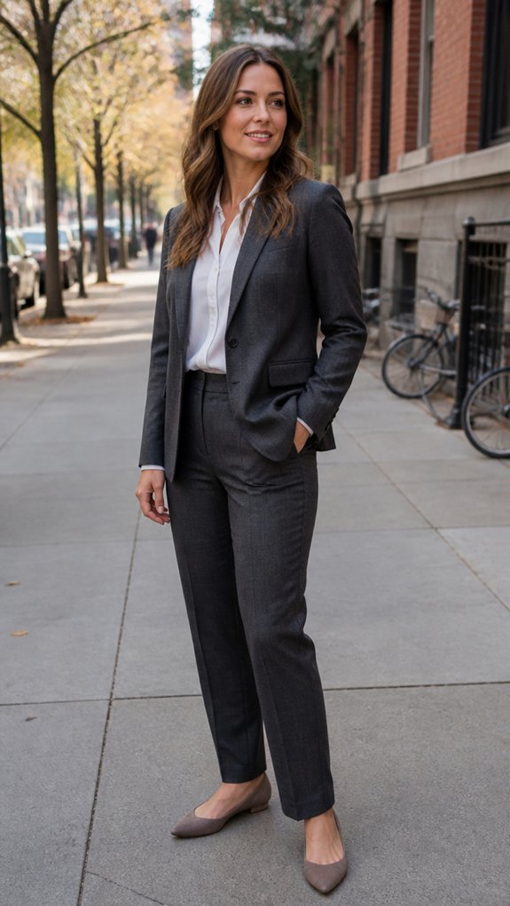 structured blazer cropped trousers ensemble