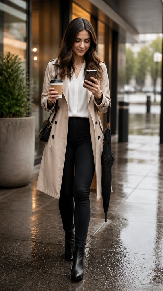 tailored blazer silk blouse