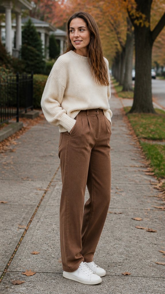 tailored trousers oversized sweater