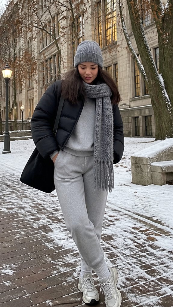 tonal matching cozy loungewear set