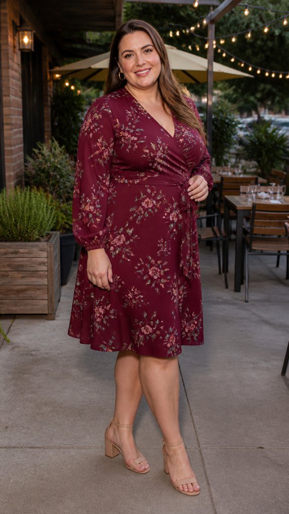 waist defining romantic draped midi