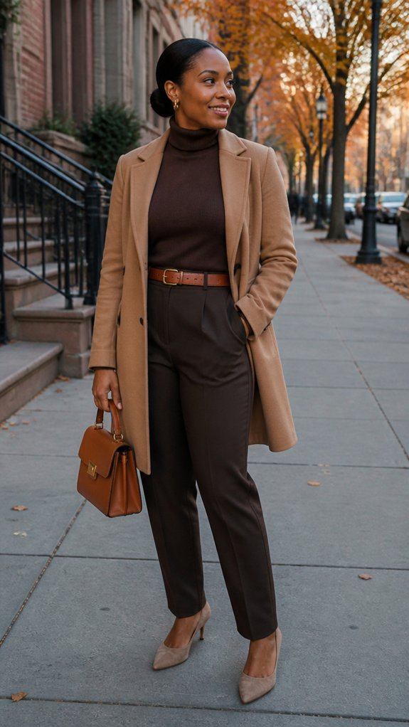 warm neutral polished dinner look