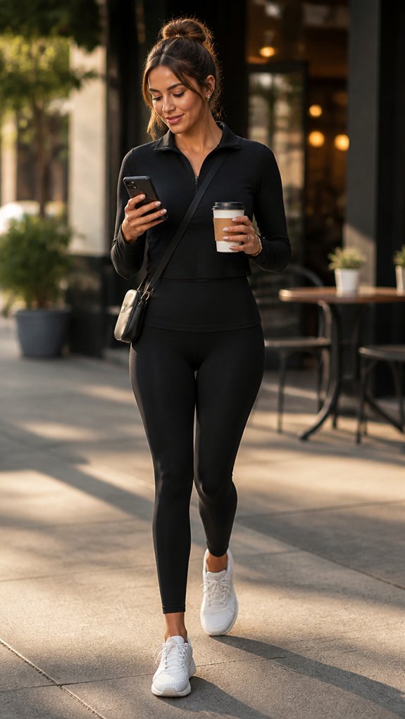 wrinkle free black matching set