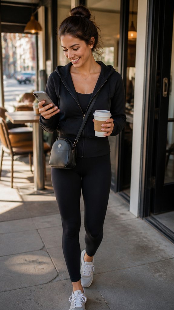 zip hoodie with leggings